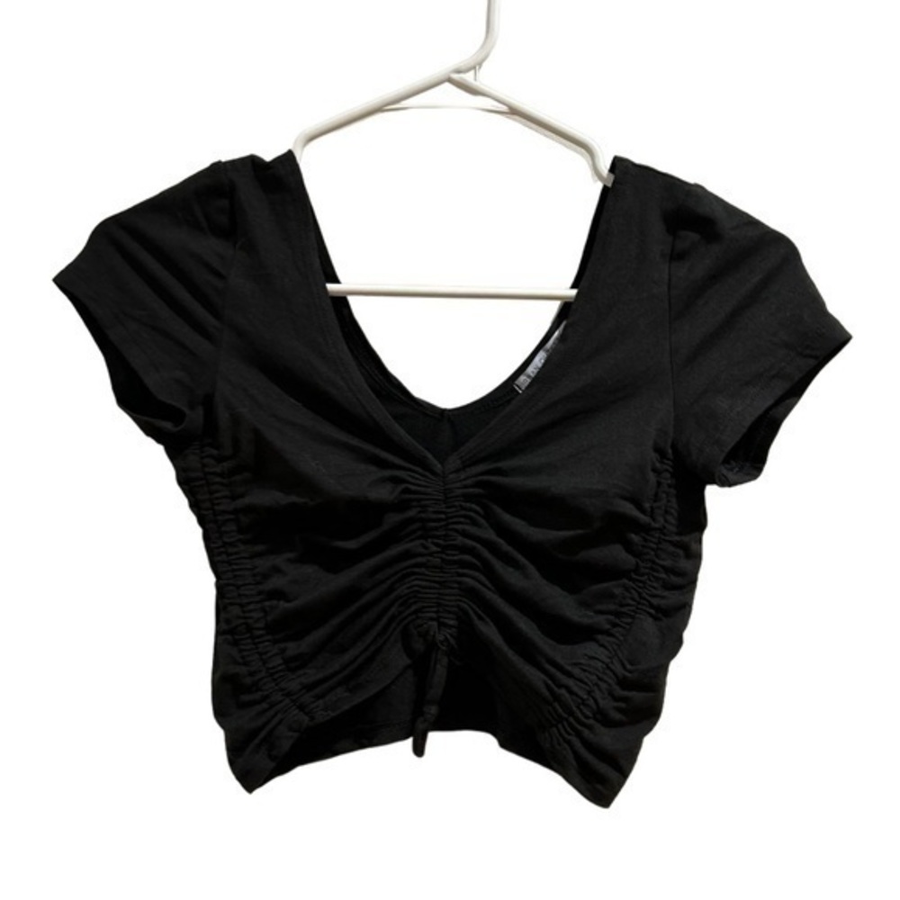 Urban Outfitters Black Scrunch Crop Top Size Small